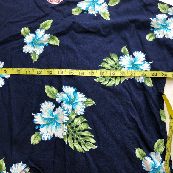 Bali Chic Women's Floral Knot Tie Front Top 14K - Picture 4 of 6